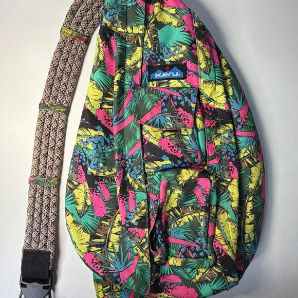 Kavu Rope Sling Crossbody Bag Tropical Greens - Picture 2 of 5